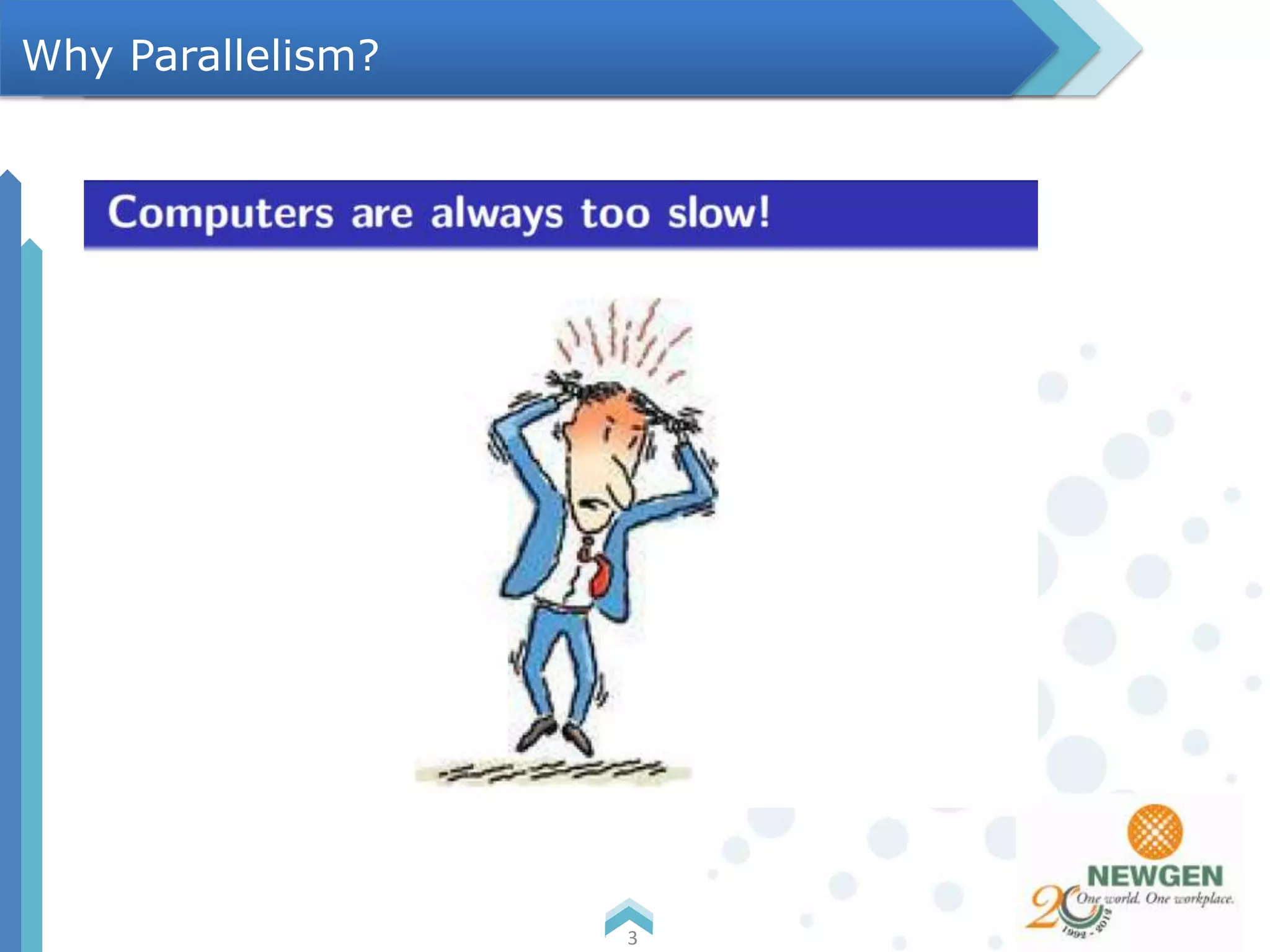 3
Why Parallelism?
 
