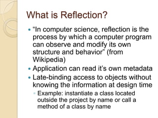 .NET Attributes and Reflection - What a Developer Needs to Know... | PPTX