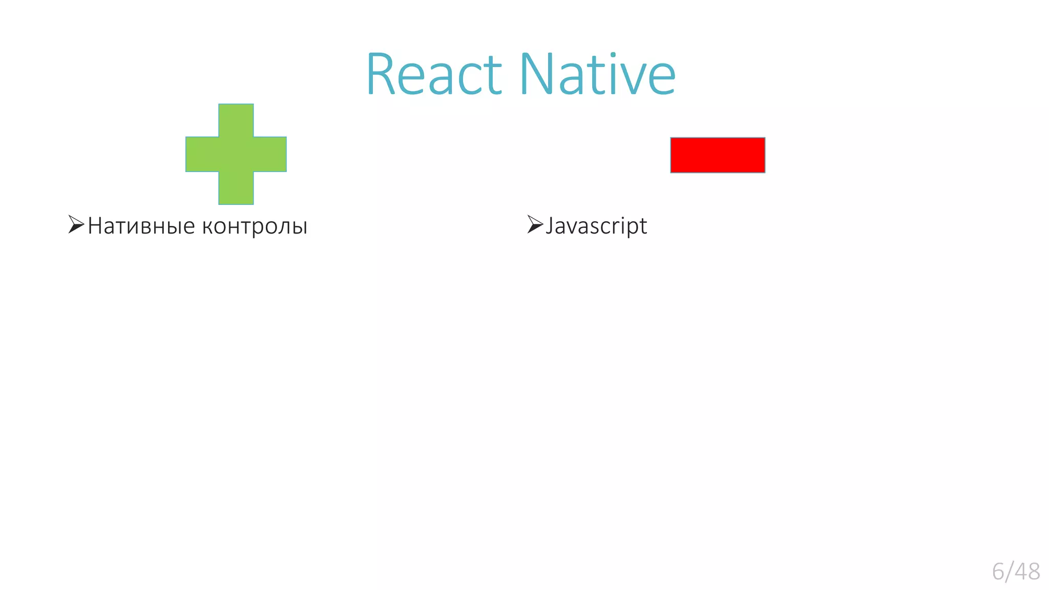 Нативные контролы Javascript React Native 