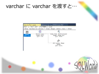 varchar に varchar を渡すと…
 
