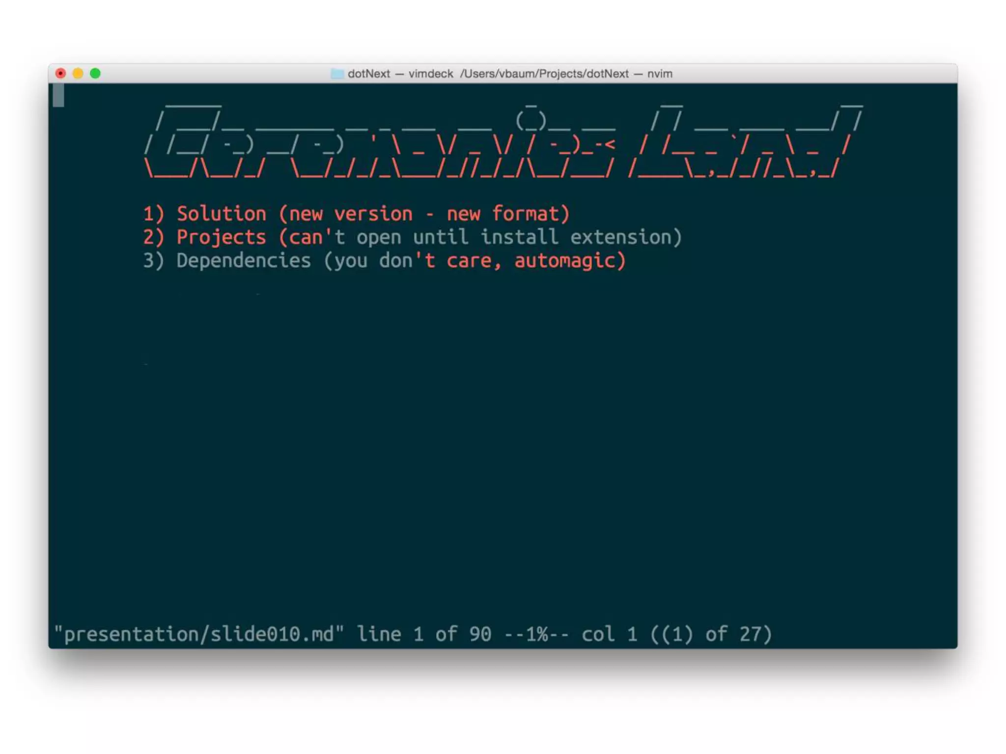 Developing .net without leaving from unix shell
