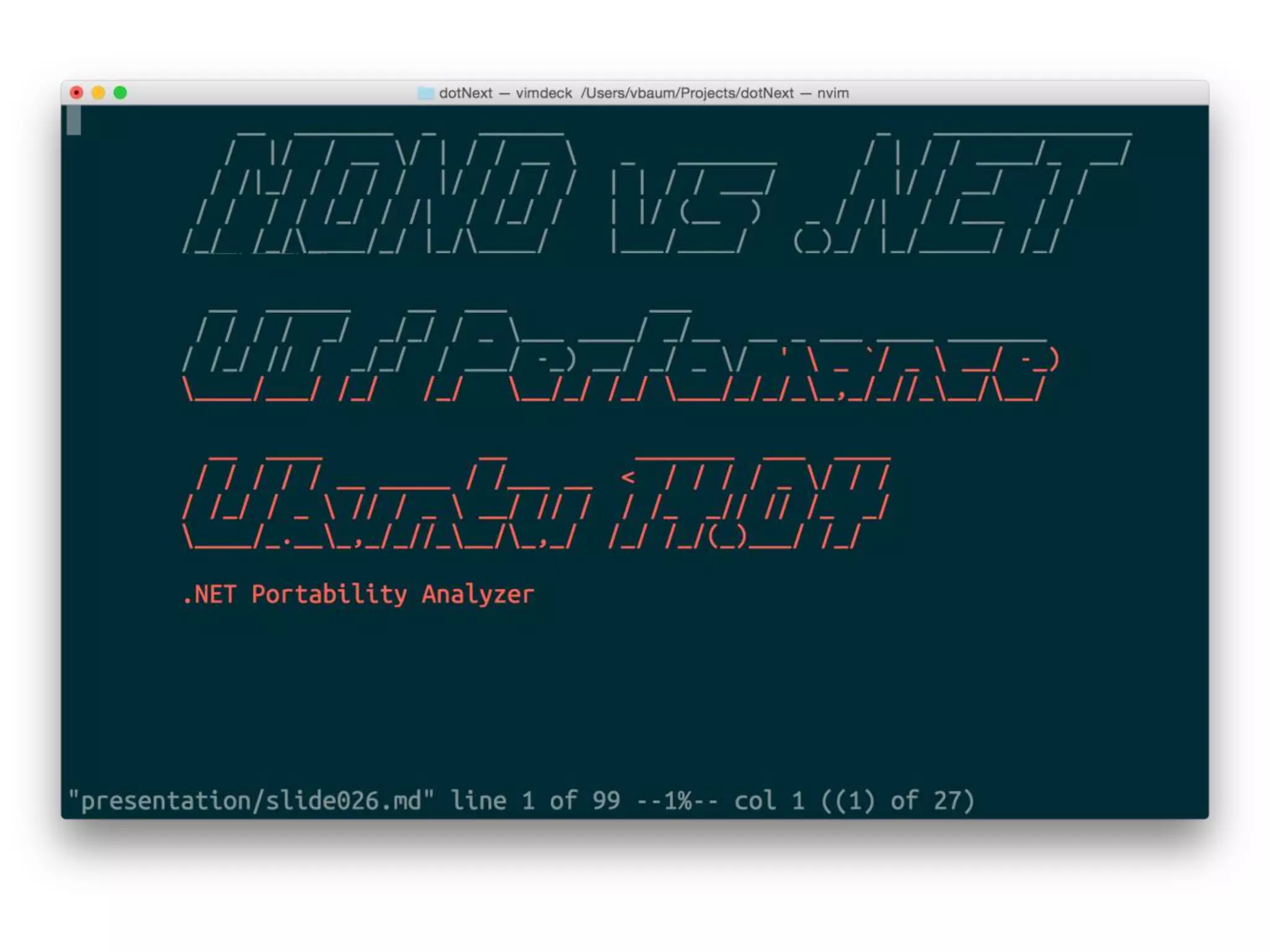 Developing .net without leaving from unix shell