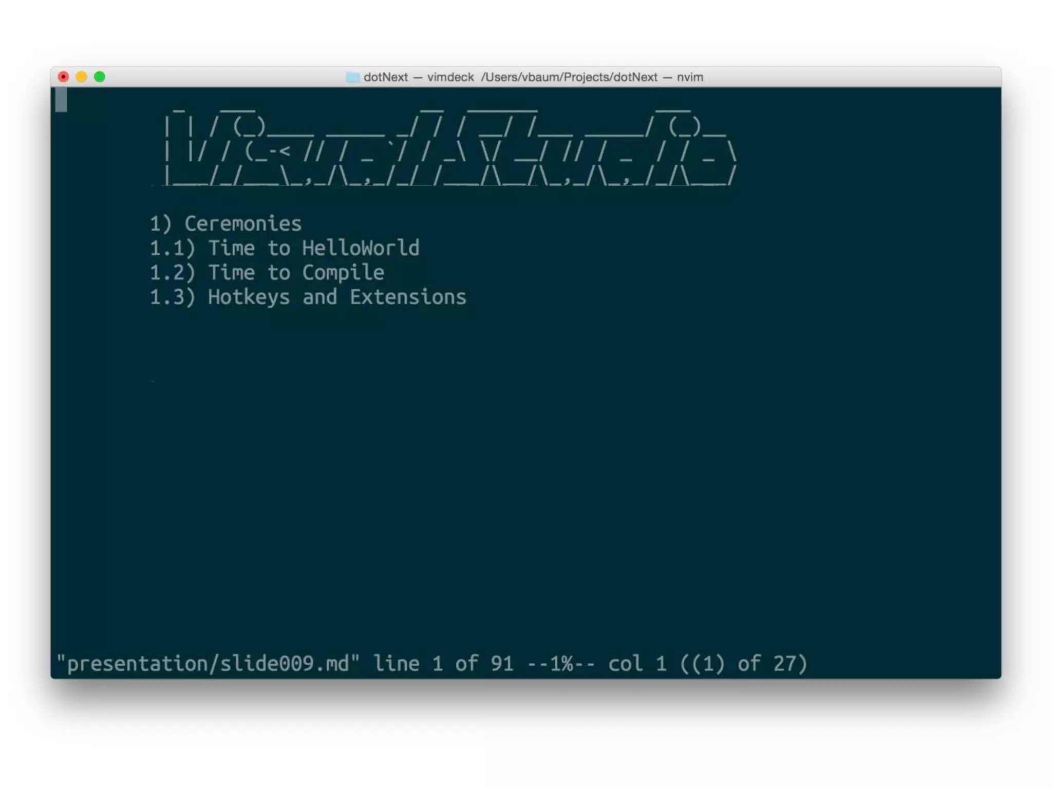 Developing .net without leaving from unix shell