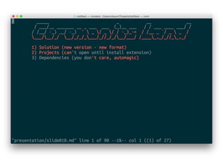 Developing .net without leaving from unix shell
