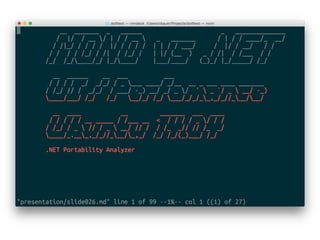 Developing .net without leaving from unix shell