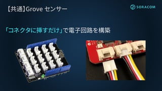 【共通】Grove センサー
「コネクタに挿すだけ」で電子回路を構築
 