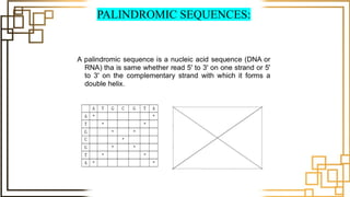 PALINDROMIC SEQUENCES:
 