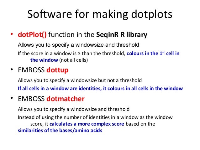 making a dot plot