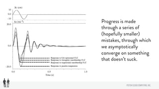 Progress is made
through a series of
(hopefully smaller)
mistakes, through which
we asymptotically
converge on something
t...
