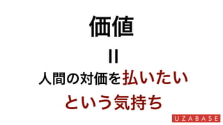 価値
人間の対価を払いたい
という気持ち
 