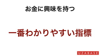 一番わかりやすい指標
お金に興味を持つ
 