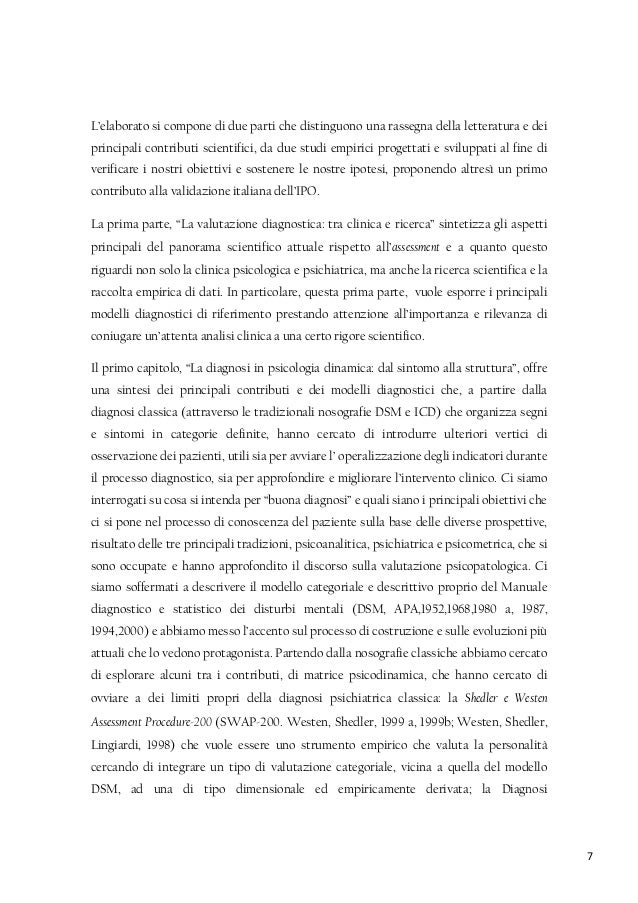 Ipo stipo kernberg validazione italiana