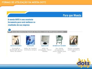 FORMAS DE UTILIZAÇÃO DA MOEDA DOTZ 