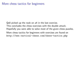 Double Ranks Tactic The double attack chess tactic | PDF