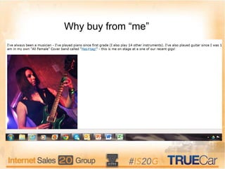 Why buy from “me”
 