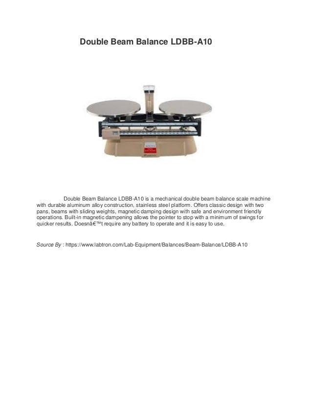 Double beam balance ldbb a10