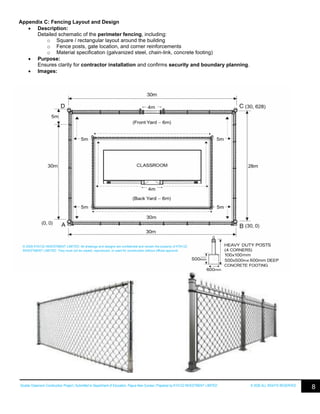 Comprehensive Double Classroom Construction and Perimeter Fencing ...