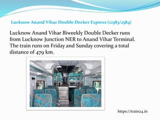 Double Decker trains in india all you need to know | PPTX