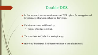 Double DES &amp; Triple DES | PPT