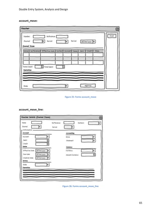 Double Entry System, Analysis and Design


account_move:




                                     Figure 25: Forms account_move




account_move_line:




                                   Figure 26: Forms account_move_line




                                                                        65
 