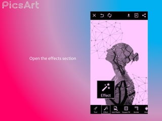 Open the effects section
 