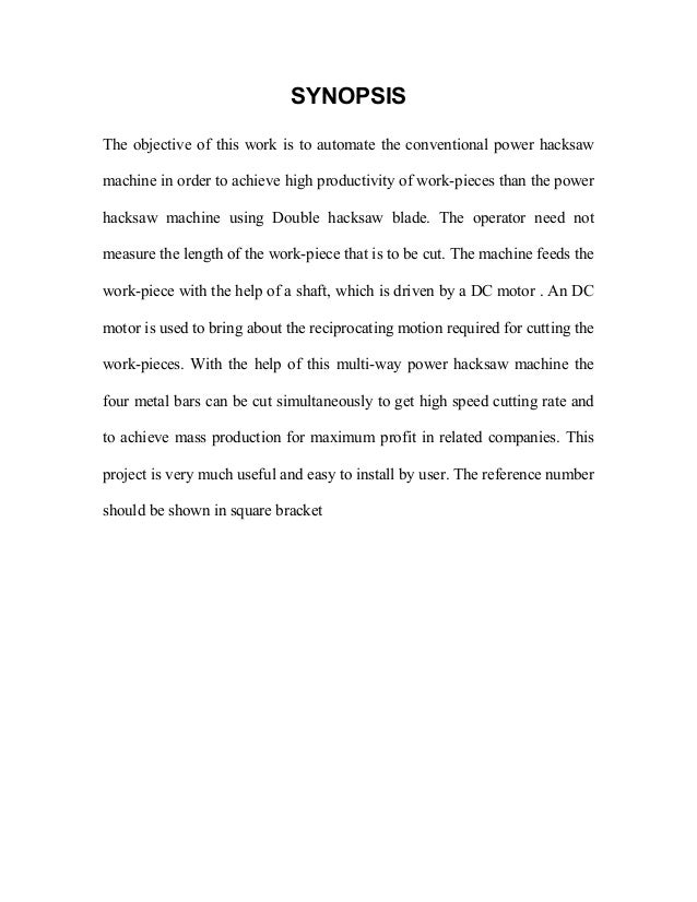 Four way hacksaw machine research paper picture