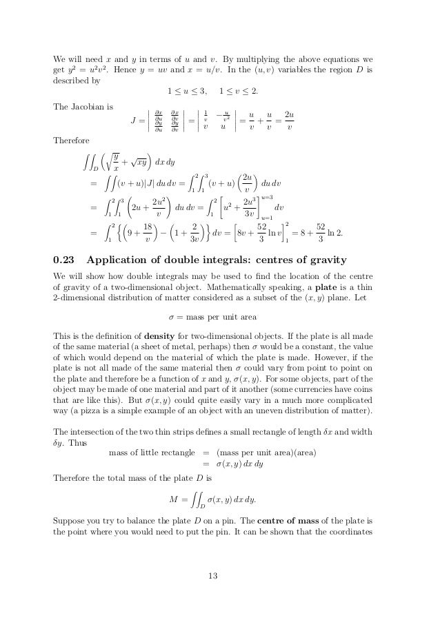 Double Integration