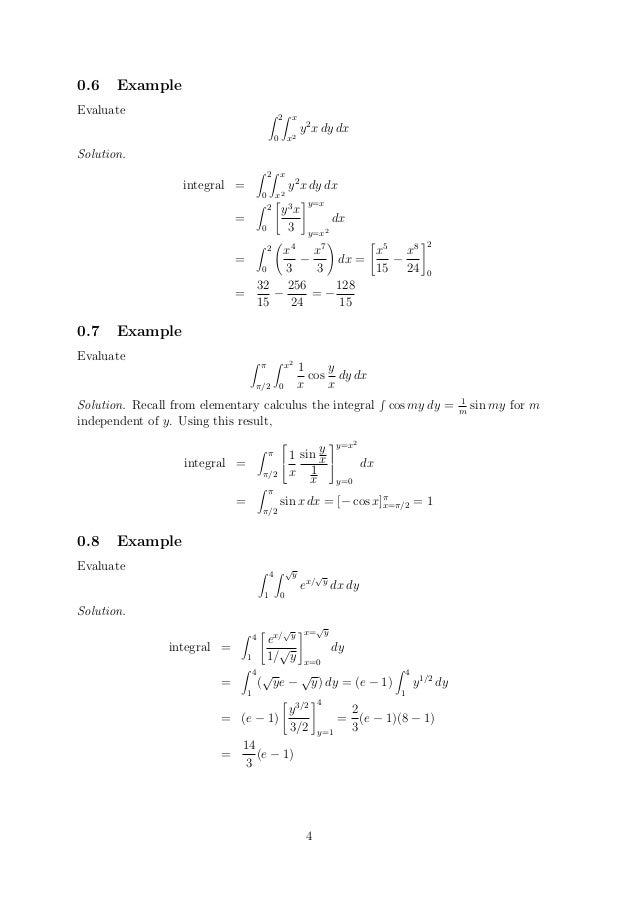 Double Integration