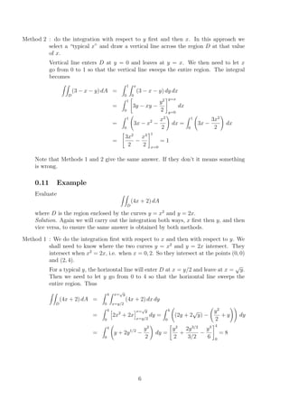 Double Integration Double Integration