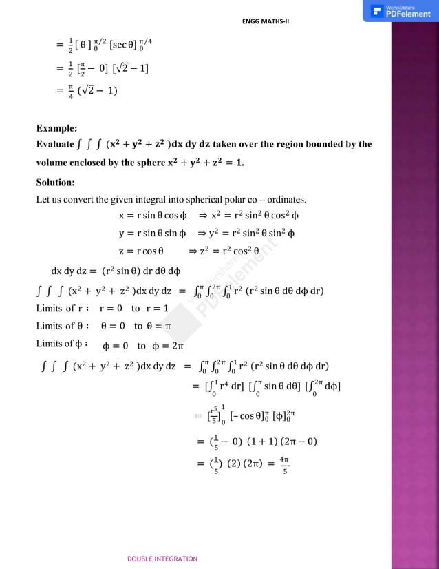 Double integration examples of double integration with substitution pptx