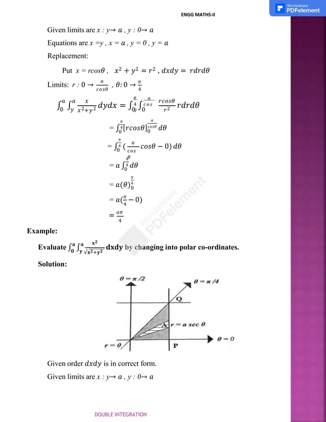Double integration examples of double integration with substitution pptx