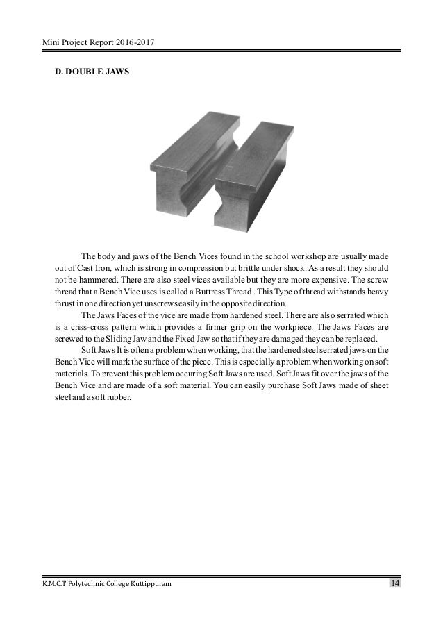 Mini Project Report Double Jaw Vise