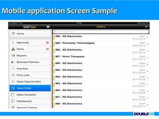 Mobile application Screen Sample
 