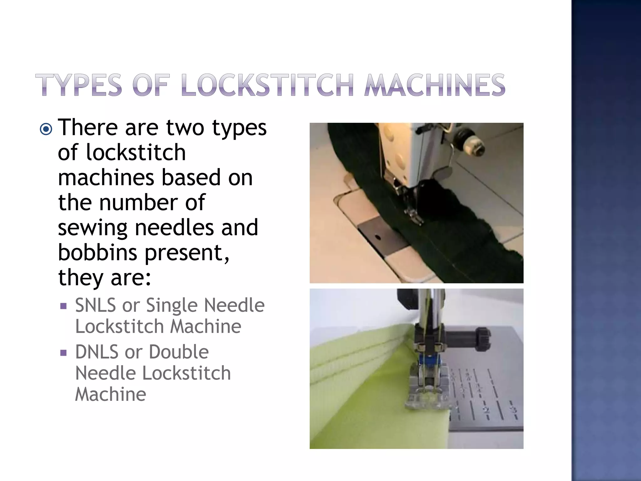 Double needle lockstitch machine (dnls) (2) | PPTX
