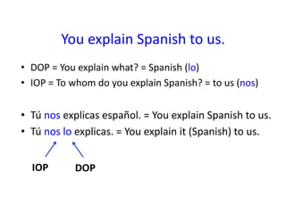 Double object pronouns | PDF