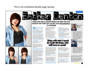 This is my completed double page spread;