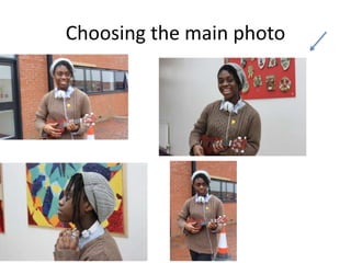 Choosing the main photo
 