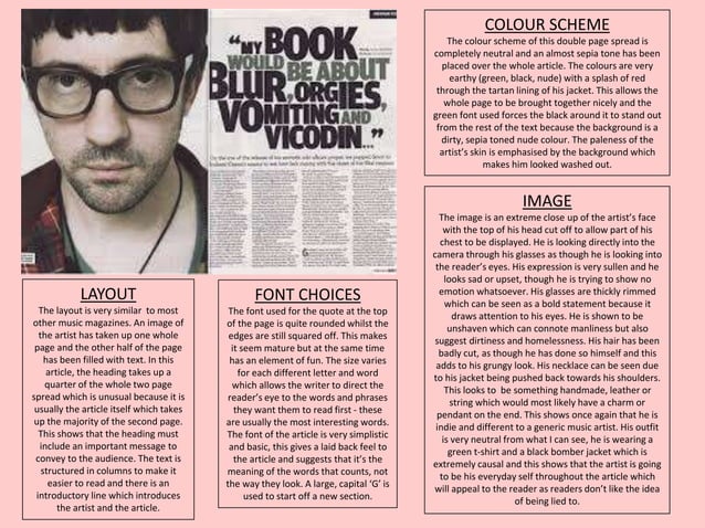 Analyses of double page spreads | PPTX | Desktop Publishing | Computer ...