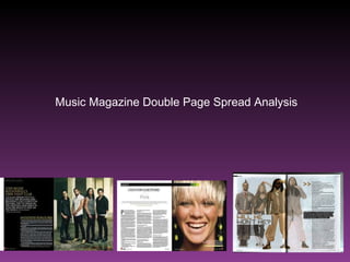 Music Magazine Double Page Spread Analysis 