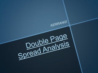 Double page spread analysis
