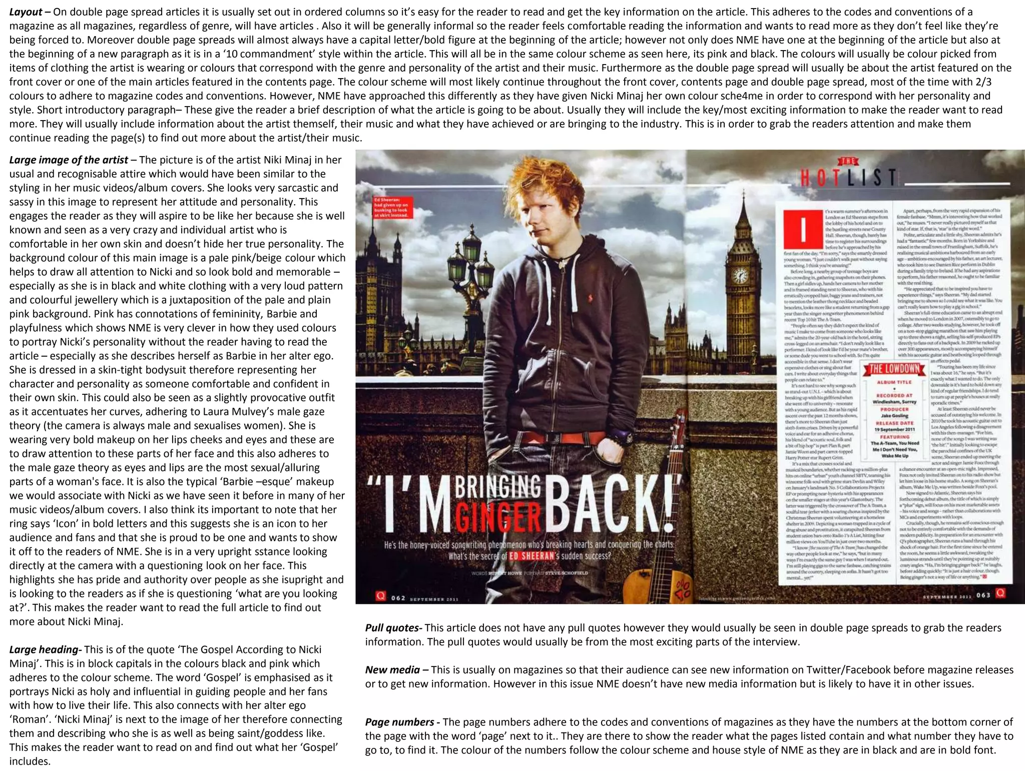 Double page spread analysis | PPTX | Makeup and Accessories | Beauty
