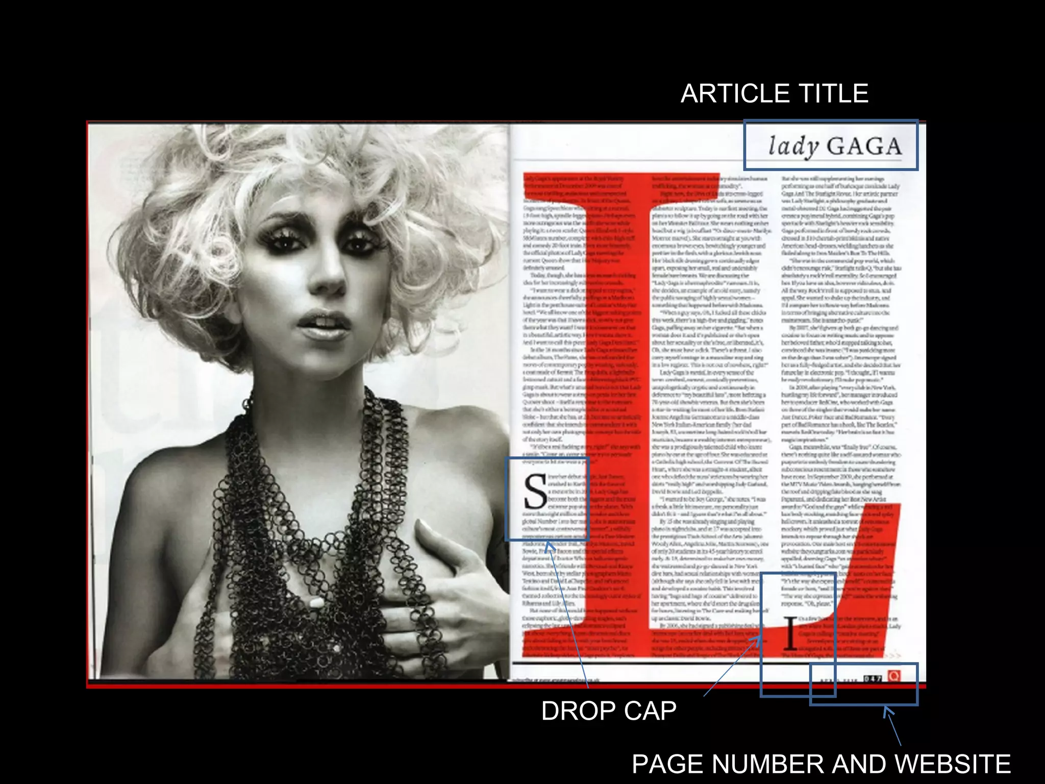 ARTICLE TITLE




DROP CAP

     PAGE NUMBER AND WEBSITE
 