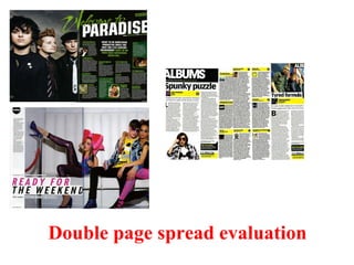 Double page spread evaluation 