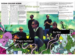 White space Page number By line 