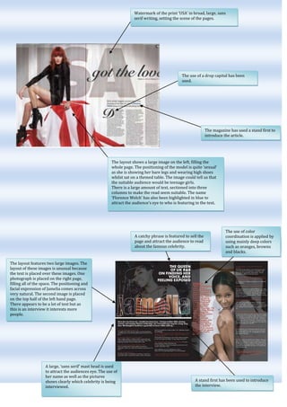 Double page spread research