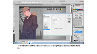 I added the title of the article which i added a slight stoke to allow to to stand
out.
 