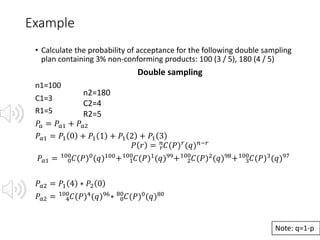 Double sampling quality control | PDF