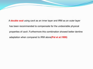 Double seal in endodontics and conservative dentistry | PDF