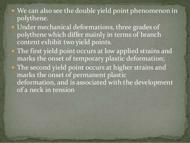 Double Yield Point Double Yield Point