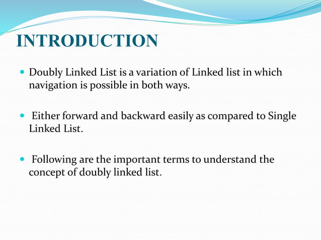Doubly linked list | PPT